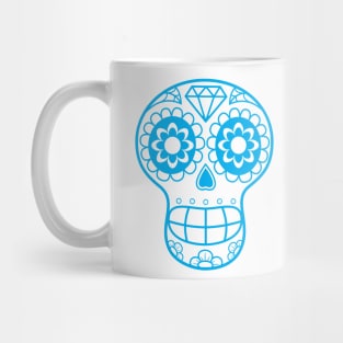 Sugarskull Blue Mug